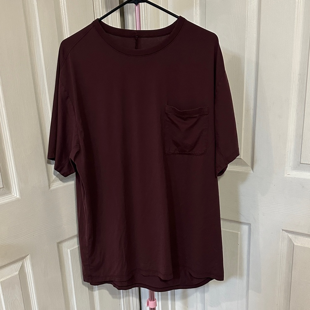 Men's Burgundy, Lululemon T-Shirt